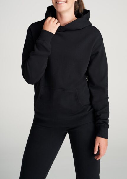 Wearever Fleece Relaxed Fit Women's Tall Hoodie in Black