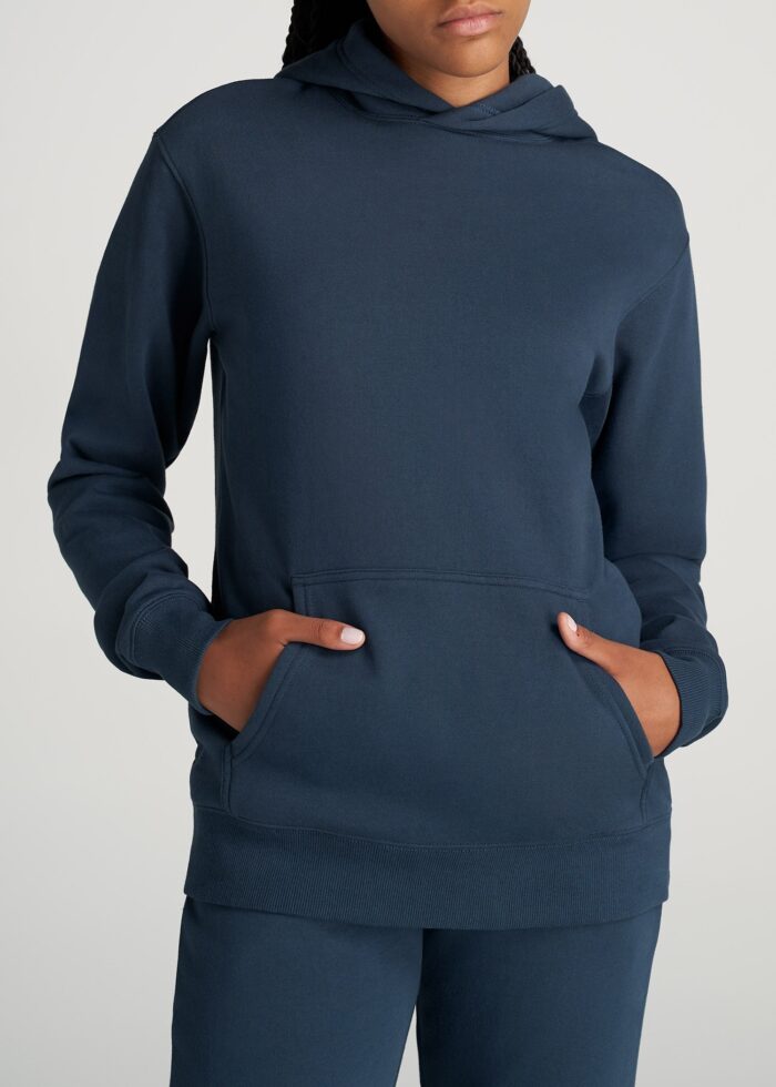 Wearever Fleece Relaxed Fit Women's Tall Hoodie in Bright Navy