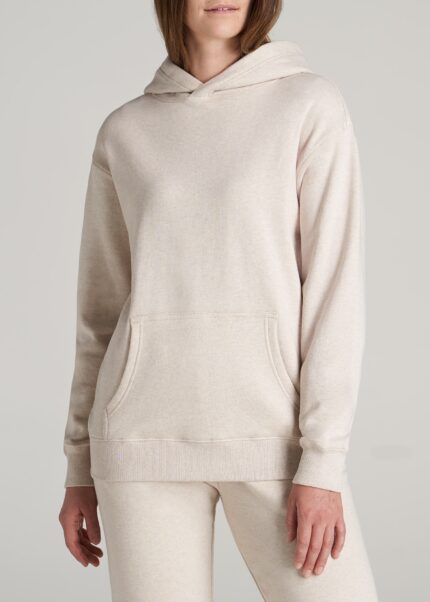 Wearever Fleece Relaxed Fit Women's Tall Hoodie in Oatmeal Mix